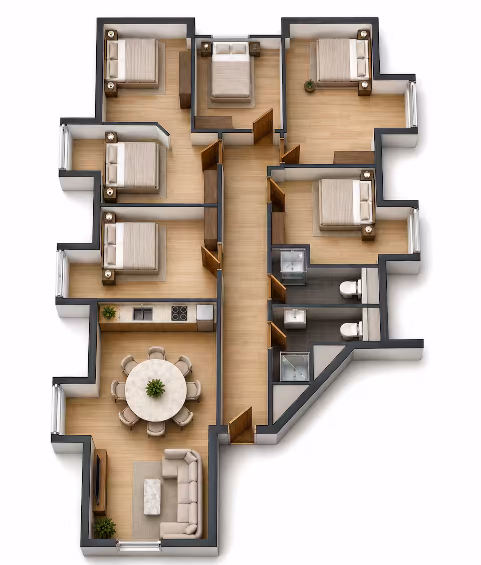 Heller Wohnbereich der Lianbnb Wohnung in Grasbrunn